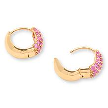 Rarities Gold-Plated Colors of Sapphire Huggie Hoop Earrings