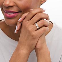 Rarities Gold-Plated Diamond and Enamel Bypass Band Ring