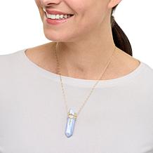 Rarities Gold-Plated Gemstone Obelisk 18" Necklace