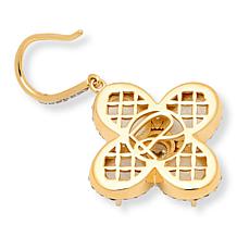 Rarities Moonstone and White Zircon Drop Earrings  