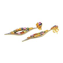 Rarities Multi-Sapphire, Black Spinel and White Zircon Earrings