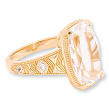 Rarities White Topaz Cushion-Cut Statement Ring