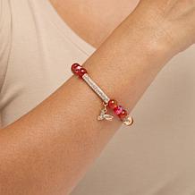 Red Carpet Gifts Gem & Lava Diffuser Bead 3-Piece Stretch Bracelet Set