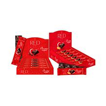 RED Chocolate 24ct Dark & Orange Almond Chocolate Bars with Plush Bear