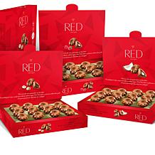 RED Chocolate 4-pack Flavor Variety Diamond Truffles AS