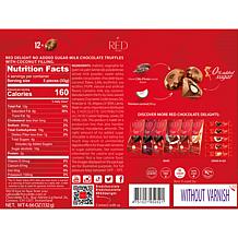 RED Chocolate 4-pack Flavor Variety Diamond Truffles AS
