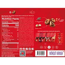 RED Chocolate 4-pack Flavor Variety Diamond Truffles AS