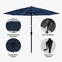 Reflection 9' OneClick Gen2 Navy Patio Market Umbrella