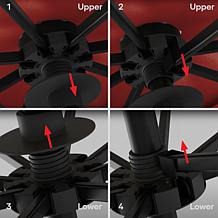 Reflection 9' OneClick Gen2 Red Patio Market Umbrella