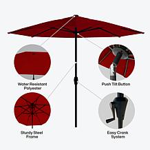 Reflection 9' OneClick Gen2 Red Patio Market Umbrella