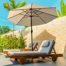 Reflection 9' OneClick Gen2 Tan Patio Market Umbrella