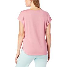 Retreat by Rhonda Shear Baby French Terry Extended Shoulder Top