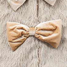 Reversible Christmas Tree Skirt 48"D with Faux Fox Fur