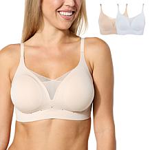 Rhonda Shear 2-pack Invisible Edge Breathable Gel Bra