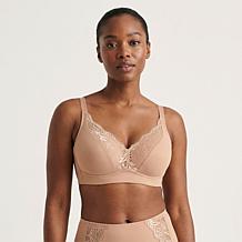 Rhonda Shear 2-pack Molded Cup Lace Bra with Invisible Edge