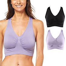 Rhonda Shear 2-pack Seamless Racerback Ahh Bra