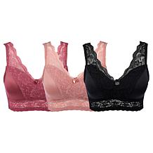 Rhonda Shear 3-pack Pin-Up Bra with Removable Pads