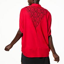 Rhonda Shear Lace Back Cocoon Wrap