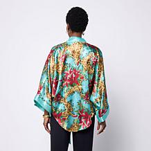 Rhonda Shear Tie-Front Kimono Topper