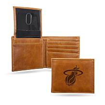 Rico Laser-Engraved Brown Tri-fold Wallet - Warriors | HSN