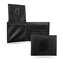 Rico NBA Laser-Engraved Black Billfold Wallet
