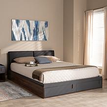 Rikke Two-Tone Queen Size Platform Storage Bed