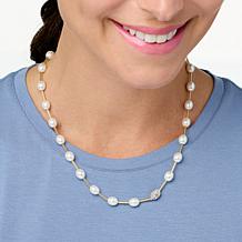 R.J. Graziano Lush Life Simulated Pearl and Crystal Station Necklace