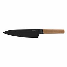 Ron 4-piece Black Knife Set with Wooden Handles