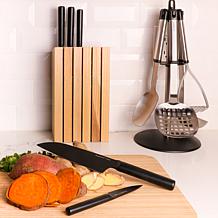 Ron 6-piece Knife Block Set with Titanium PVD Coated Blades