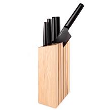 Ron 6-piece Knife Block Set with Titanium PVD Coated Blades