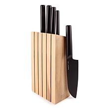 Ron 6-piece Knife Block Set with Titanium PVD Coated Blades