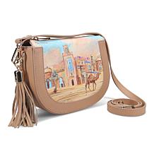 Ron White Amara Leather Crossbody Saddle Bag