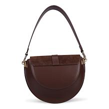 Ron White Beckett Leather Flap Saddle Shoulder/Crossbody Bag