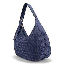 Ron White Esperia Hand Woven Suede Hobo Bag