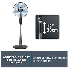 Rowenta Turbo Silence Extreme Oscillating Stand Fan with 5 Speeds