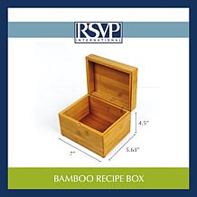 RSVP Bamboo Recipe Box