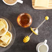 RSVP Honey Jar With Silicone Dipper