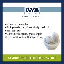 RSVP Marble Spice Grinder - White