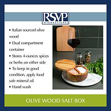 RSVP Olive Wood Salt Box