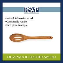 RSVP Olive Wood Slotted Spoon