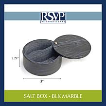 RSVP Salt Box - Black Marble