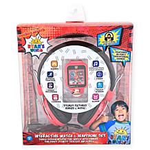 Ryan's World Unisex Child Smart Watch and Headphone Set - Blue