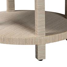 Sadia Handcrafted Wood and Grasscloth Nightstand