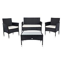 Safavieh Abdul 4-Piece Living Set - Black, Grey