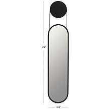 Safavieh Aistina 12.5" Matte Black Iron Mirror