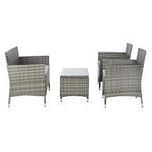 Safavieh Bandele 4-Piece Living Set - Black, Grey