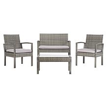 Safavieh Bassey 4-Piece Living Set - Black, Grey