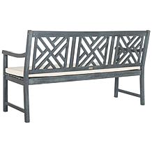 Safavieh Bradbury 3-Seat Bench - Ash Gray Finish