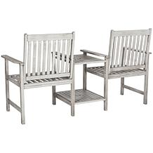 Safavieh Brea Twin-Seat Bench - Ash Gray Finish