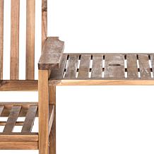 Safavieh Brea Twin-Seat Bench - Teak Brown Finish